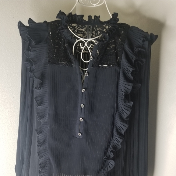 Anthropologie Pleated Ruffle Top NWT - Picture 5 of 12